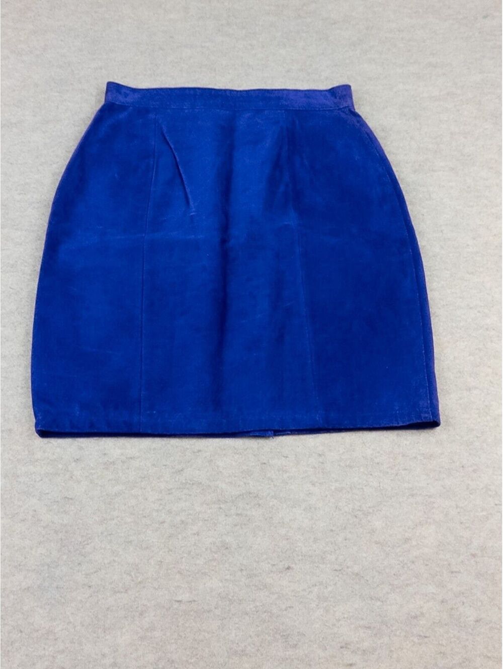 Vintage 80s/90s Global Identity G-III Royal Blue Suede Mini Skirt Size 7/8